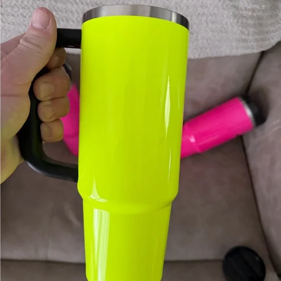Stanley Neon Pink & Neon Yellow Travel Tumblers - Set of Three - Picture 5 of 10